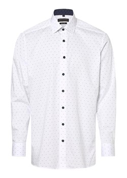 Finshley & Harding Koszula męska łatwa w prasowaniu Mężczyźni Modern Fit Bawełna biały wzorzysty ze sklepu vangraaf w kategorii Koszule męskie - zdjęcie 162934384
