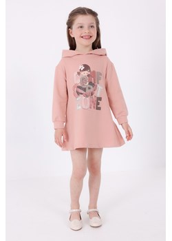 Bawełniana sukienka dziewczęca we wzory różowa ze sklepu 5.10.15 w kategorii Sukienki niemowlęce - zdjęcie 162948031