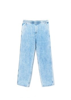 Cropp - Jeansy wide leg z efektem acid wash - niebieski ze sklepu Cropp w kategorii Jeansy męskie - zdjęcie 162948284