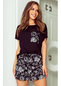 Wiskozowa piżama damska z motywem kwiatowym Silvana, Kolor czarny-kwiaty, Rozmiar S, Eldar ze sklepu Intymna w kategorii Piżamy damskie - zdjęcie 162948794