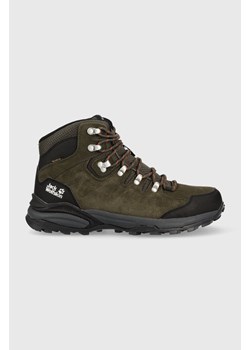 Jack Wolfskin buty Refugio Texapore Mid męskie kolor zielony 4049841 ze sklepu ANSWEAR.com w kategorii Buty trekkingowe męskie - zdjęcie 163354711