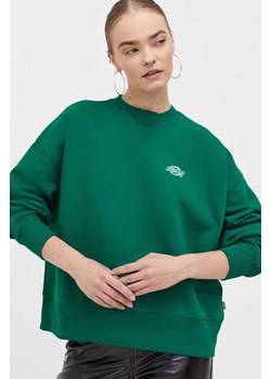 Dickies bluza damska kolor zielony gładka ze sklepu ANSWEAR.com w kategorii Bluzy damskie - zdjęcie 163359313