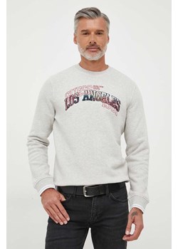 Guess sweter bawełniany kolor beżowy lekki ze sklepu ANSWEAR.com w kategorii Swetry męskie - zdjęcie 163361364