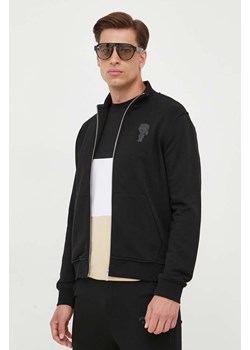 Karl Lagerfeld bluza męska kolor czarny gładka ze sklepu ANSWEAR.com w kategorii Bluzy męskie - zdjęcie 163361374