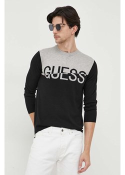 Guess bluzka męska kolor czarny lekki ze sklepu ANSWEAR.com w kategorii Swetry męskie - zdjęcie 163362001