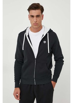 North Sails bluza bawełniana męska kolor czarny z kapturem gładka ze sklepu ANSWEAR.com w kategorii Bluzy męskie - zdjęcie 163362044