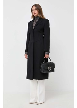 Pinko płaszcz wełniany kolor czarny przejściowy ze sklepu ANSWEAR.com w kategorii Płaszcze damskie - zdjęcie 163363293