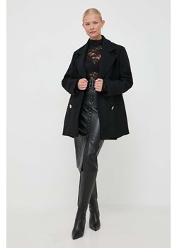 Pinko płaszcz wełniany kolor czarny przejściowy ze sklepu ANSWEAR.com w kategorii Płaszcze damskie - zdjęcie 163363313