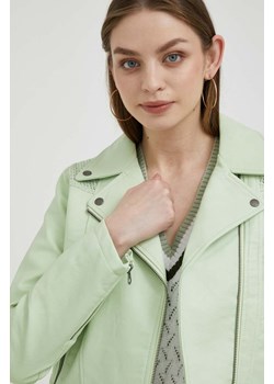 Pepe Jeans kurtka damska kolor zielony przejściowa ze sklepu ANSWEAR.com w kategorii Kurtki damskie - zdjęcie 163366614