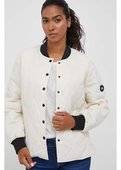 Pepe Jeans kurtka bomber damski kolor beżowy przejściowa ze sklepu ANSWEAR.com w kategorii Kurtki damskie - zdjęcie 163366652