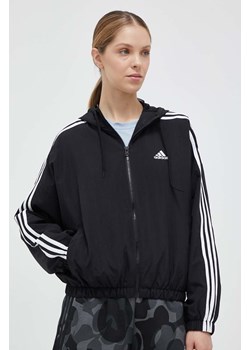 adidas kurtka Essentials damska kolor czarny przejściowa HT3399 ze sklepu ANSWEAR.com w kategorii Kurtki damskie - zdjęcie 163368101