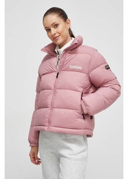 Napapijri kurtka damska kolor różowy zimowa ze sklepu ANSWEAR.com w kategorii Kurtki damskie - zdjęcie 163369882
