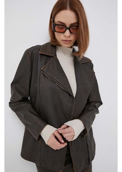 Sisley kurtka damska kolor brązowy przejściowa ze sklepu ANSWEAR.com w kategorii Kurtki damskie - zdjęcie 163370214