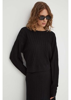 BA&amp;SH sweter wełniany damski kolor czarny lekki ze sklepu ANSWEAR.com w kategorii Swetry damskie - zdjęcie 163377331