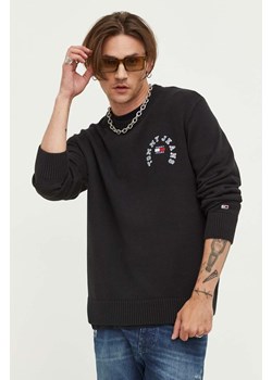 Tommy Jeans sweter męski kolor czarny ze sklepu ANSWEAR.com w kategorii Swetry męskie - zdjęcie 163377613