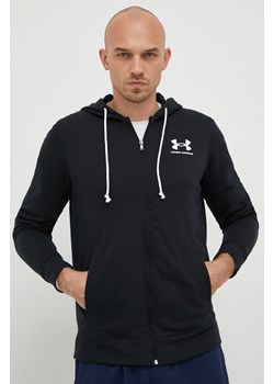 Under Armour bluza męska kolor czarny z kapturem gładka ze sklepu ANSWEAR.com w kategorii Bluzy męskie - zdjęcie 163398063