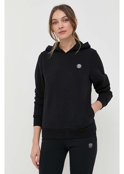 PLEIN SPORT bluza damska kolor czarny z kapturem z nadrukiem ze sklepu ANSWEAR.com w kategorii Bluzy damskie - zdjęcie 163402034