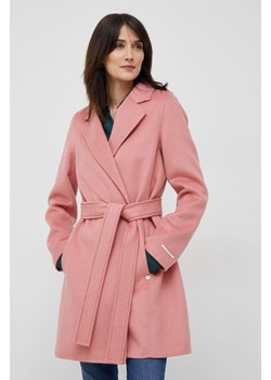 Pennyblack płaszcz z domieszką wełny kolor różowy przejściowy ze sklepu ANSWEAR.com w kategorii Płaszcze damskie - zdjęcie 163402941