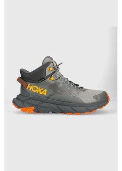 Hoka buty Trail Code GTX męskie kolor szary ze sklepu ANSWEAR.com w kategorii Buty trekkingowe męskie - zdjęcie 163405350