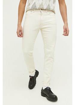 Abercrombie &amp; Fitch jeansy męskie kolor beżowy ze sklepu ANSWEAR.com w kategorii Jeansy męskie - zdjęcie 163406434