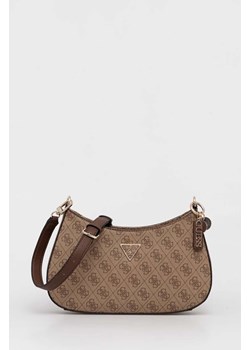 Guess torebka kolor brązowy ze sklepu ANSWEAR.com w kategorii Torebki bagietki - zdjęcie 163410571