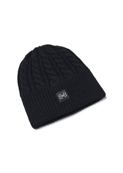 Damska czapka zimowa Under Armour Halftime Cable Knit Beanie - czarna ze sklepu Sportstylestory.com w kategorii Czapki zimowe damskie - zdjęcie 163425264