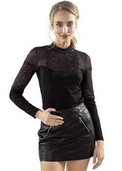 Dopasowana bluzka ze stójką w kolorze czarnym Melinda, Kolor czarny, Rozmiar S, Eldar ze sklepu Primodo w kategorii Bluzki damskie - zdjęcie 163431433