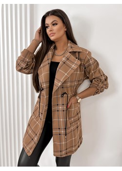 płaszcz kepassa brązowy one size ze sklepu UBRA w kategorii Płaszcze damskie - zdjęcie 163431691