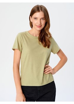 Sinsay - Koszulka w prążki - zielony ze sklepu Sinsay w kategorii Bluzki damskie - zdjęcie 163435612