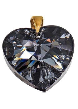 Kryształy piękny WISIOREK serce SILVER NIGHT złote SREBRO ze sklepu arande w kategorii Zawieszki - zdjęcie 163437240