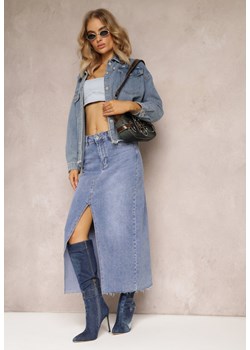 Niebieska Jeansowa Spódnica Midi Abexa ze sklepu Renee odzież w kategorii Spódnice - zdjęcie 163441383