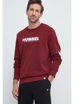 Hummel bluza bawełniana męska kolor bordowy z nadrukiem ze sklepu ANSWEAR.com w kategorii Bluzy męskie - zdjęcie 163445592