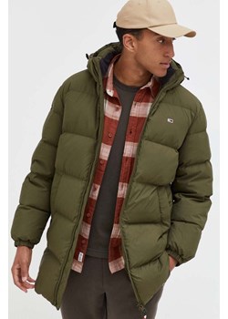 Tommy Jeans kurtka puchowa męska kolor zielony zimowa ze sklepu ANSWEAR.com w kategorii Kurtki męskie - zdjęcie 163445802