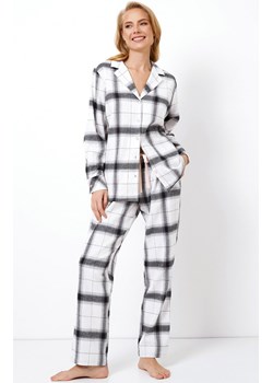 Bawełniana piżama damska Catalina Long, Kolor szaro-biały, Rozmiar S, Aruelle ze sklepu Intymna w kategorii Piżamy damskie - zdjęcie 163447640