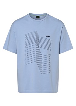 BOSS Green T-shirt męski Mężczyźni Bawełna jasnoniebieski nadruk ze sklepu vangraaf w kategorii T-shirty męskie - zdjęcie 163453471