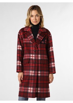 Tommy Hilfiger Damski płaszcz wełniany Kobiety bordowy w kratkę ze sklepu vangraaf w kategorii Płaszcze damskie - zdjęcie 163453562