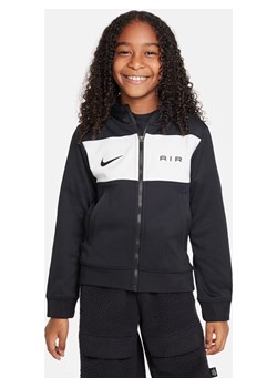 Bluza z kapturem i zamkiem na całej długości dla dużych dzieci (chłopców) Nike Air - Czerń ze sklepu Nike poland w kategorii Bluzy chłopięce - zdjęcie 163460112