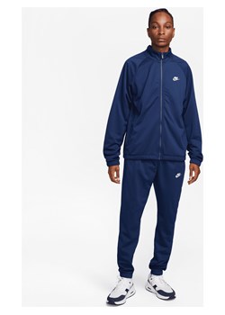 Męski dres z dzianiny poliestrowej Nike Club - Niebieski ze sklepu Nike poland w kategorii Spodnie męskie - zdjęcie 163460130