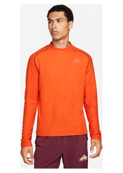 Męska koszulka z długim rękawem do biegania Dri-FIT Nike Trail - Pomarańczowy ze sklepu Nike poland w kategorii T-shirty męskie - zdjęcie 163460404
