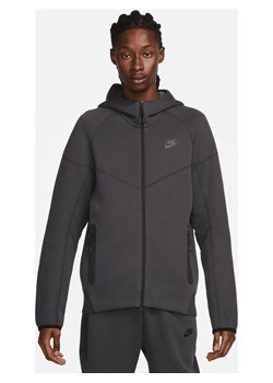 Męska bluza z kapturem i zamkiem na całej długości Nike Sportswear Tech Fleece Windrunner - Szary ze sklepu Nike poland w kategorii Bluzy męskie - zdjęcie 163460502