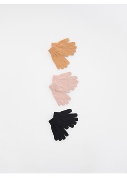 Reserved - Kolorowe rękawiczki 3 pack - brudny róż ze sklepu Reserved w kategorii Rękawiczki dziecięce - zdjęcie 163470700