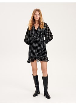 Reserved - Kopertowa sukienka mini - czarny ze sklepu Reserved w kategorii Sukienki - zdjęcie 163471392