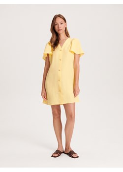 Reserved - Sukienka mini - żółty ze sklepu Reserved w kategorii Sukienki - zdjęcie 163471563