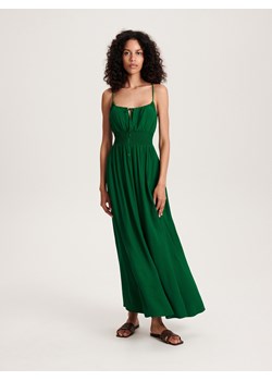 Reserved - Sukienka z wiskozy - zielony ze sklepu Reserved w kategorii Sukienki - zdjęcie 163471673