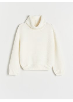 Reserved - Sweter z luźnym golfem - złamana biel ze sklepu Reserved w kategorii Swetry dziewczęce - zdjęcie 163472921