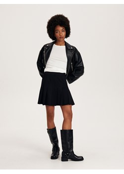 Reserved - Spódnica mini z zakładkami - czarny ze sklepu Reserved w kategorii Spódnice - zdjęcie 163473274