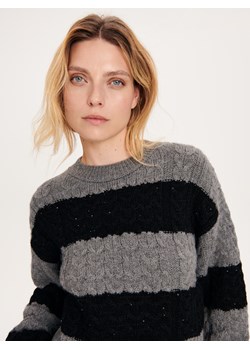 Reserved - Sweter w warkoczowy splot - wielobarwny ze sklepu Reserved w kategorii Swetry damskie - zdjęcie 163473443