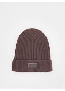 Reserved - Prążkowana czapka beanie - ciemnobrązowy ze sklepu Reserved w kategorii Czapki dziecięce - zdjęcie 163473561