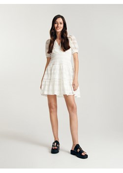 Reserved - Koronkowa sukienka mini - biały ze sklepu Reserved w kategorii Sukienki - zdjęcie 163474273