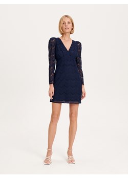 Reserved - Koronkowa sukienka mini - niebieski ze sklepu Reserved w kategorii Sukienki - zdjęcie 163474571